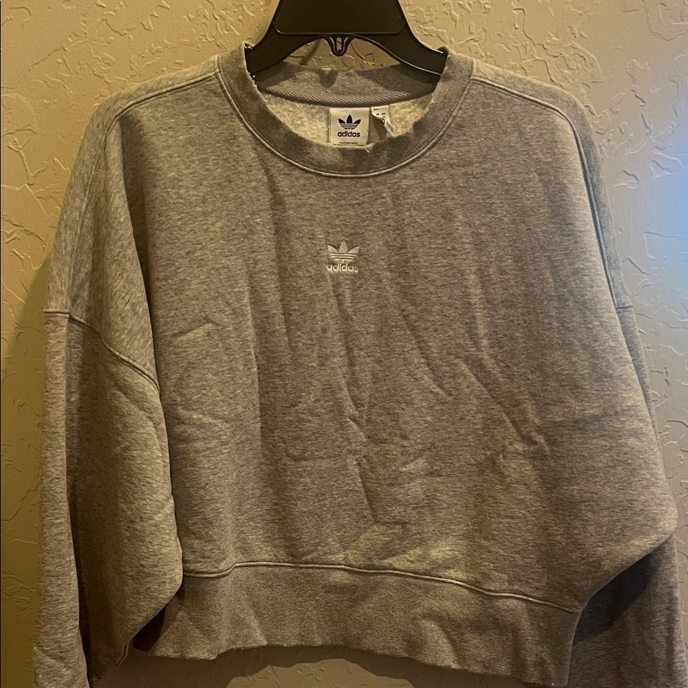 Adidas Heather Gray Pullover Sweatshirt